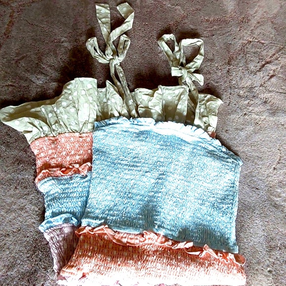 Storia smocked polka dot dress size S - Picture 9 of 9